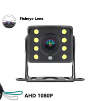 Cámara de Reversa AHD 1080P con Visión Nocturna, Impermeable IP67, Gran Angular de 170 Grados, Trayectoria Dinámica, 4 Pines, para Camiones y Autobuses