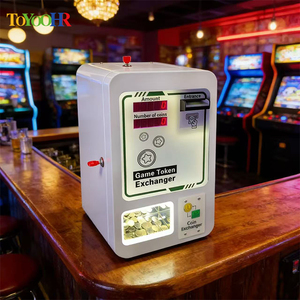 紙幣両替機 ミニ壁掛け式トークン交換機 洗濯所カウンター アーケードゲーム POSシステム用紙幣からコインへの両替機 - Product Image 1