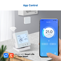 Termostato Inteligente WiFi para Caldera con Control Remoto RF, Programación de 7 Días y 6 Periodos, Control por Voz para Alexa y Google, Certificado CE RED EAC ROHS