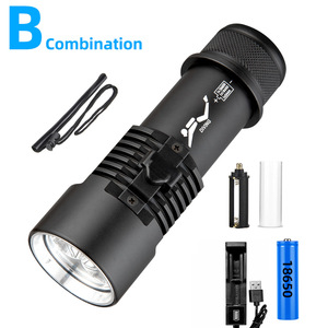 P70 IPX8 Waterproof Diving Underwater Aluminum Alloy <b>LED</b> <b>Flashlight</b> Magnetic Switch Hunting Rechargeable Battery - Product Image 3