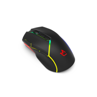 Souris de jeu sans fil programmable AIKUN à trois modes - Rétroéclairage RVB dynamique réglable - 8 touches macro - DPI commutable 16000 - Touche Fire