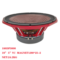 18 pouces 3000w Dj Bar Sound système professionnel Woofer haut-parleur Subwoofer