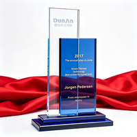 Prix personnalisé de gravure Trophée de cristal en forme de rectangle artisanal pour souvenir