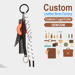 New PVC Soft Ruler <b>Bag</b> <b>Charm</b> with Lanyard Keychain Car Hanging Ornament Fashionable Unisex Accessory Decor - Product Image 1