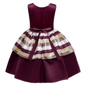 Vestido de Princesa con Pétalos de Rosa, Estilo Boutique, Rayas de Hadas, Verano, Hermoso Vestido de Regalo para Bebé Niña, con Lazo - Product Image 4