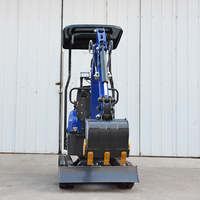 Pengiriman Gratis Excavator Mini Crawler Digger Pompa Eaton Motor Daya Gali Tinggi 0.8 Ton Mini Excavator Dijual