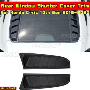 Civic Rear <b>Window</b> Side Vent Shutter Louver <b>Cover</b> Trim Matte Black Sport Style for Honda Civic 10th Gen 2016-2020 Car Accessories - Product Image 1
