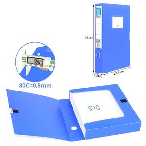 Caja de suministros de oficina de fábrica Archivos A4 Caja de archivo de plástico Cartera de documentos <span class=keywords><strong>Carpeta</strong></span> de archivos se puede personalizar - Product Image 2
