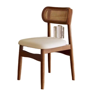 Silla de Comedor de Cuero de Estilo Clásico Moderno y Ecológico, con Marco de Madera, Diseño Curvo Creativo, Muebles para el Hogar L118, Venta al Por Mayor - Product Image 2