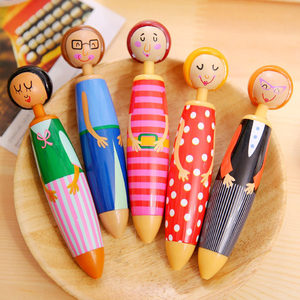 Cartoon Puppe Kugelschreiber Japanische Stile Mehrfarbiger Stift Set Blaue Tinte - Product Image 2