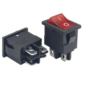 8A 125VAC 6A 250V Electronic Black 4 Pin Interruptores basculantes de alta calidad con LED