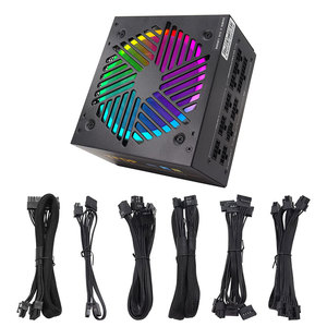 พาวเวอร์ซัพพลายพีซีแบบโมดูลาร์เต็มรูปแบบ RGB 1000W พร้อม PCIe 5.1 สำหรับเล่นเกมส์บนเดสก์ท็อป ATX PSU มีสินค้าในสต็อก พาวเวอร์ซัพพลายแบบโมดูลาร์เต็มรูปแบบ RGB 1000W ให้ประสิทธิภาพสูง - Product Image 2