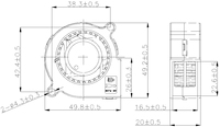YCCFAN 50x50x20 YBH5020B12 Rodamiento de bolas 12V Dc Ventilador enfriador Dc Ventilador