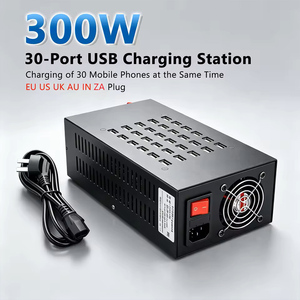 Station <span class=keywords><strong>de</strong></span> charge USB à charge rapide 300W 30 ports avec câble pour iPhone iPad Samsung PC <span class=keywords><strong>Kindle</strong></span> <span class=keywords><strong>Chargeur</strong></span> multi-USB - Product Image 1
