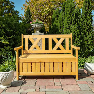 Haute qualité écologique facile à assembler en <span class=keywords><strong>bois</strong></span> jardin extérieur banc stockage animal en peluche siège <span class=keywords><strong>coffre</strong></span> avec rangement - Product Image 2