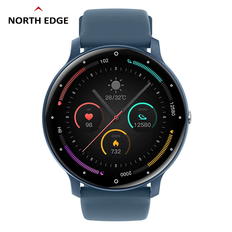 North Edge Mode intelligente Uhr NL02PRO Sprachanruf Gesundheitsüberwachung 70 + Sportmodi wasserdichte intelligente Uhr