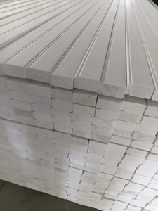 लकड़ी Moldings Millwork सफेद Primed दीवार ट्रिम Baseboards झालर बोर्डों - Product Image 3