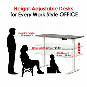 Meja Kerja Elektrik Fast <span class=keywords><strong>Lift</strong></span> 60mm/s Ergonomis, Dapat Disesuaikan Ketinggiannya dengan Motor Ganda, untuk Rumah, Kantor, dan Perabot Bangunan - Product Image 5
