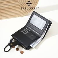Dompet Wanita Kecil Baellerry High Premium Color Block Zipper, Banyak Slot Kartu