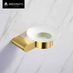 Bathtub Bar Soap Accessories Metal Stainless Steel Wall Mounted Suction Magnet Soap Rack Dish Sucker Magnetic Soap Holder