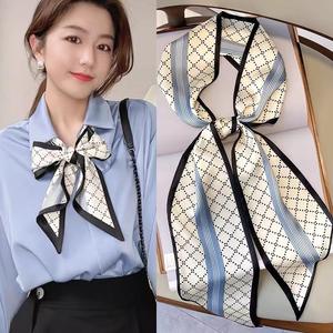 Retro Polyester Schal mit schmalen, langen diamant förmigen Streifen für Frauen, dekorative spitze Mode Stirnband Großhandel Schal - Product Image 2