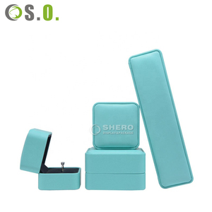 Wholesale Custom Luxury High-End Jewelry Boxes Ring <b>Earring</b> Necklace Packaging in Premium Leather - Product Image 4