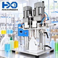 Machine de capsulage semi-automatique électrique à quatre roues pour bouteilles en plastique, machine de scellage de bouchons à vis pour l'emballage de liquides, d'eau et de boissons