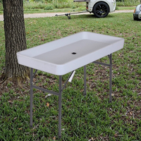 Table pliante chaude de refroidisseur de glace de HDPE de la vente 4ft pour le camping