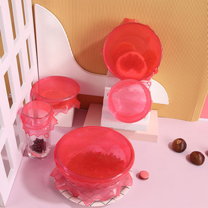 <b>Silicone</b> <b>Stretch</b> <b>Lids</b> Food Storage in Fridge Reusable Elastic Bowl Covers for Cup Cans Jars Round Microwave Food Cover - Product Image 6