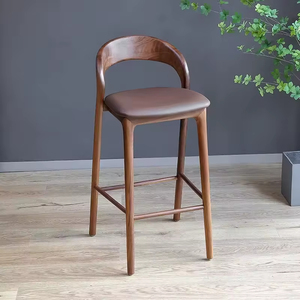 Silla de Comedor Moderna de Lujo JP con Estructura de <span class=keywords><strong>Madera</strong></span> Sólida, <span class=keywords><strong>Taburete</strong></span> de Bar para Hotel, Restaurante, Bistro, <span class=keywords><strong>Cocina</strong></span>, Barra de Bar en Casa - Product Image 3