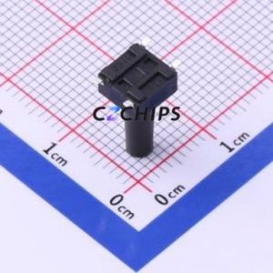 UK-B0228-G13-160 Tactile Switch SMD-4P,6x6mm Switch Single Pole Single Throw Round Button 1.6N Vertical Mount - Product Image 2