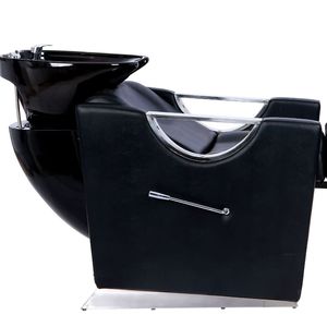 Luxury Portable Shampoo <b>Bed</b> for Barbershops and Salons Modern Design with Ceramic Basin for Hair Washing and Backwash Services - Product Image 4