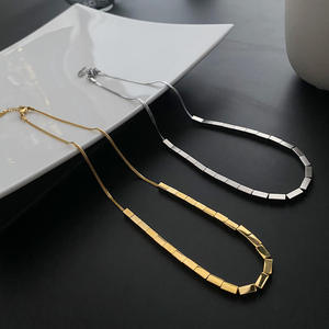 Nuevo Collar con Colgante en Forma de <span class=keywords><strong>Paz</strong></span>, Chapado en Plata de Titanio, con Cadena de Serpiente, Joyería de Zirconia Moderna para Mujer, Ideal para Aniversarios - Product Image 5