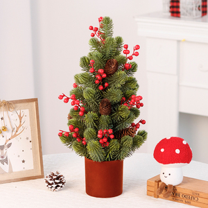 SHUANGYUAN Novo Design de Árvore de Natal <span class=keywords><strong>Mini</strong></span> de 48cm para Mesa com Decoração de Ramos para Árvore <span class=keywords><strong>Mini</strong></span> Artificial - Product Image 5
