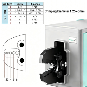 Machine à sertir pneumatique 1,25-5 mm pour manchons en aluminium, équipement semi-automatique de fabrication de câbles - Product Image 4