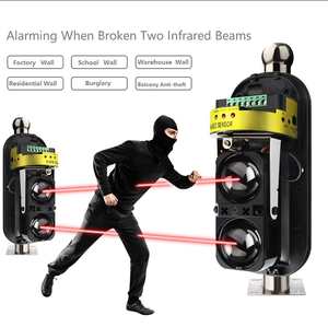 Abe 50-250m Alarma de seguridad para el hogar al aire libre Fotocélula DE SEGURIDAD Sensor de haces triples Detector infrarrojo fotoeléctrico - Product Image 4
