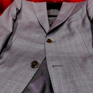 Completo da <span class=keywords><strong>Uomo</strong></span> <span class=keywords><strong>Grigio</strong></span> 100% Lana a Righe - Blazer e Pantaloni Eleganti per Ufficio, Matrimonio e Cerimonie - Collezione 2026 Hot Sale - Product Image 3
