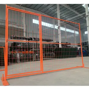 Nhà máy xách tay canada tạm thời hàng rào kim loại/6x10 tạm thời hàng rào Panels/6x9.5 xây dựng hàng rào với cổng