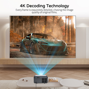 Projecteur vidéo Xnano Factory OEM ODM 1080P 1000 ANSI Lumens Android 9 Double WiFi BT5.0 Autofocus Correction trapézoïdale 4 points DLNA <span class=keywords><strong>Airplay</strong></span> - Product Image 5