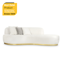 Luxuriöses Gebogenes Ecksofa Wohnzimmermöbel Hochwertiges Gepolstertes Modulares Sofa für Zuhause Villa Hotel Lobby Empfang