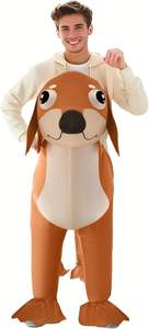 <span class=keywords><strong>Disfraz</strong></span> Inflable de Perro Salchicha para Parejas Adultas, Divertido <span class=keywords><strong>Disfraz</strong></span> de Perro para Halloween, Trajes de Cosplay para 2 Personas, Hombres y Mujeres, Poliéster - Product Image 3