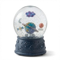 Globe à Neige Personnalisé Peint à la Main en Résine, Paillettes, Univers Spatial, Planètes, Artisanat, Cadeau pour Enfants, Décoration Maison, Vente en Gros