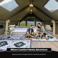 Tente de glamping de luxe pour 8 à 12 personnes, 4 saisons, en Oxford 600D, tente gonflable imperméable pour le glamping en plein air, à vendre