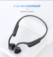 Écouteurs à Conduction Osseuse sans Fil Bluetooth à Crochet de Cou, Étanche IPX6, pour Sports de Plein Air, Course à Pied et Gym