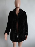 Veste décontractée Jtfur en fausse fourrure couleur néon, anti-plis, col montant, manches longues pour femme, grande taille, manteau d'hiver duveteux et tendance