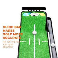 Nouvelle Arrivée Bonne Qualité Golf Putting Trainer Velours Base En Plastique PP Herbe Mettre Aides À La Formation Golf Putting Mat Personnalisable