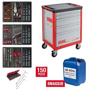 USAG - U05188200E Gabinete de rodillos Sprint-6 cajones (vacíos)-EAN 8001150004506 MUEBLES DE TALLERES RODANTES CON JUEGOS DE HERRAMIENTAS - Product Image 1