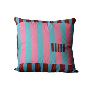 Okay Striped Pillow Cases <b>Square</b> Dutch Velvet Breathable Home Decor Cushions With Inserts - Product Image 3