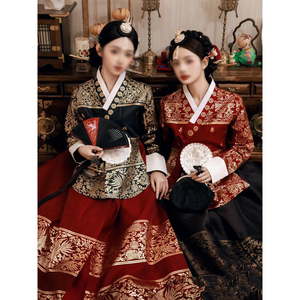 Hanbok Estilo <span class=keywords><strong>Palacio</strong></span> para Mujer, Ropa Étnica Chapada en Oro para Fotografía <span class=keywords><strong>de</strong></span> Viajes, Vestidos Vintage Coreanos para Bodas y Danza - Product Image 4