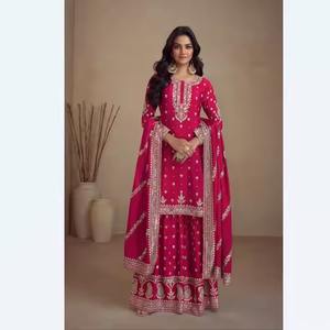 Exquisito diseñador inspirado en Bollywood Salwar Kameez para mujeres, perfecto para bodas, fiestas y ropa elegante para exteriores de la India - Product Image 4